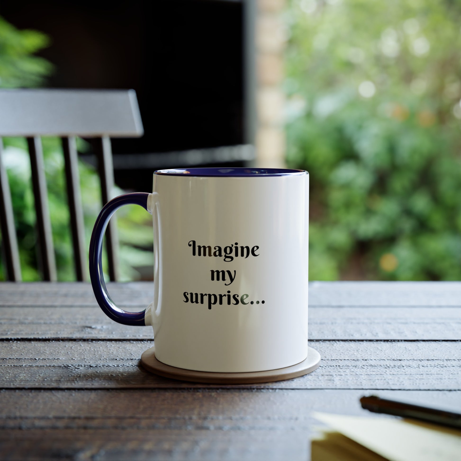 Imagine my surprise, novelty printed tea and coffee mugs, for leaving gifts