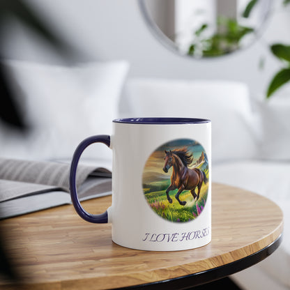 I Love Horses, printed coffee mugs for fathers