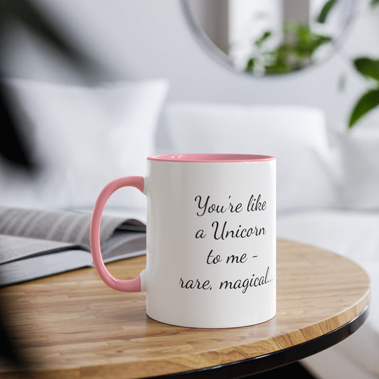 Like a Unicorn, printed coffee mugs. A novelty Tea mug gift for her