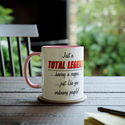 Just a total legend, printed mugs for office workers