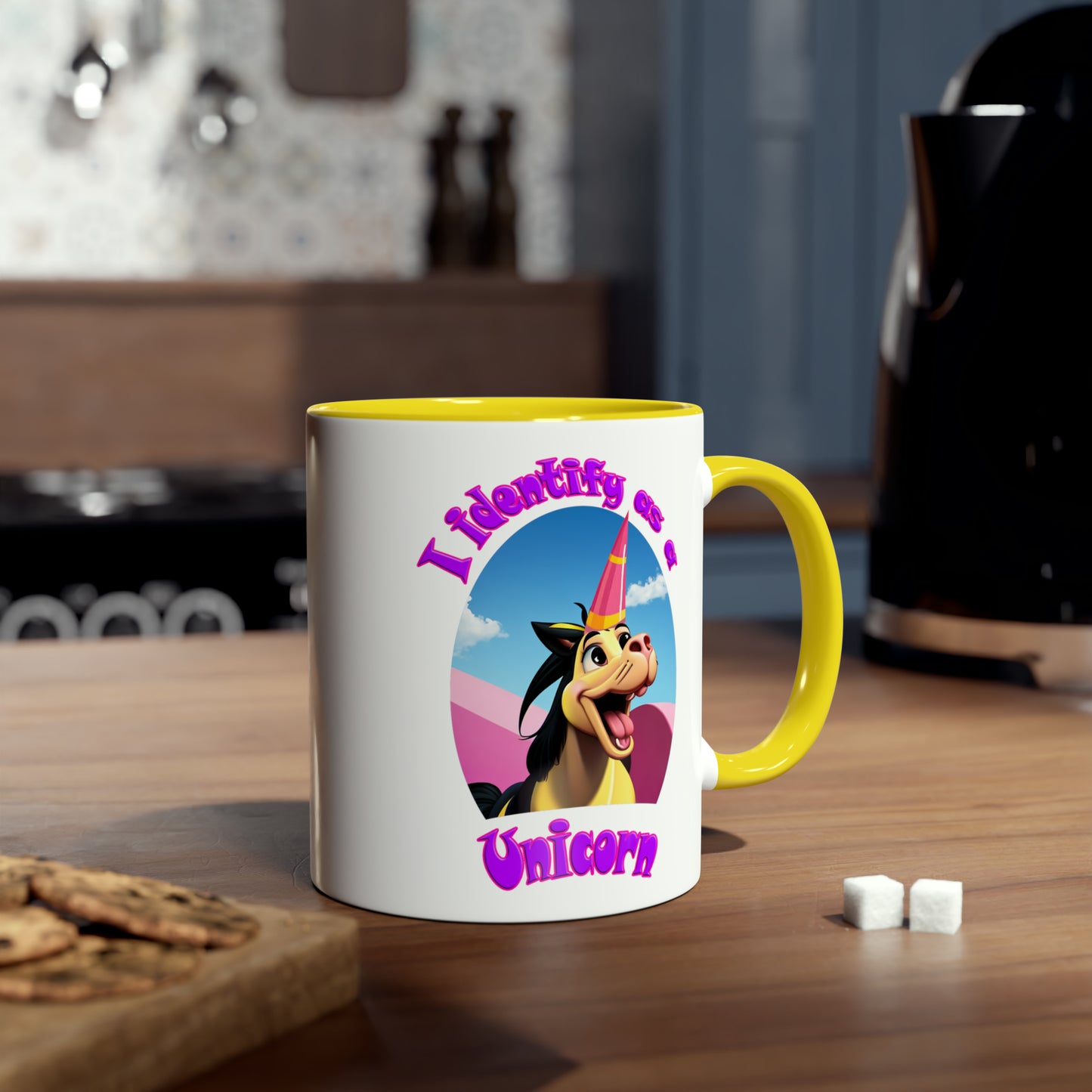 I identify as a Unicorn, printed coffee mugs for girls