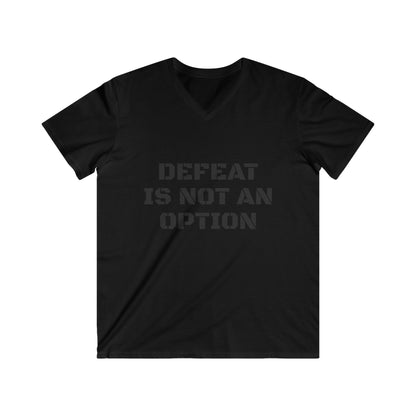 Black Defeat is not an option shirt. Exercise clothing for gym members. Father's day T-shirts.