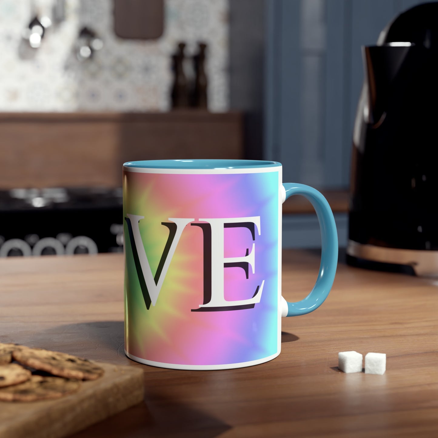 Pastel shades Love mugs. Coffee mugs for Valentine's Day gifts for my darling