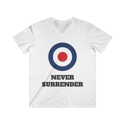 Never Surrender slogan. RAF style logo t-shirt. Gym clothes for father's day gifts.