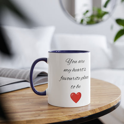 My heart's favourite place mug. Coffee mugs and tea mugs for lovers