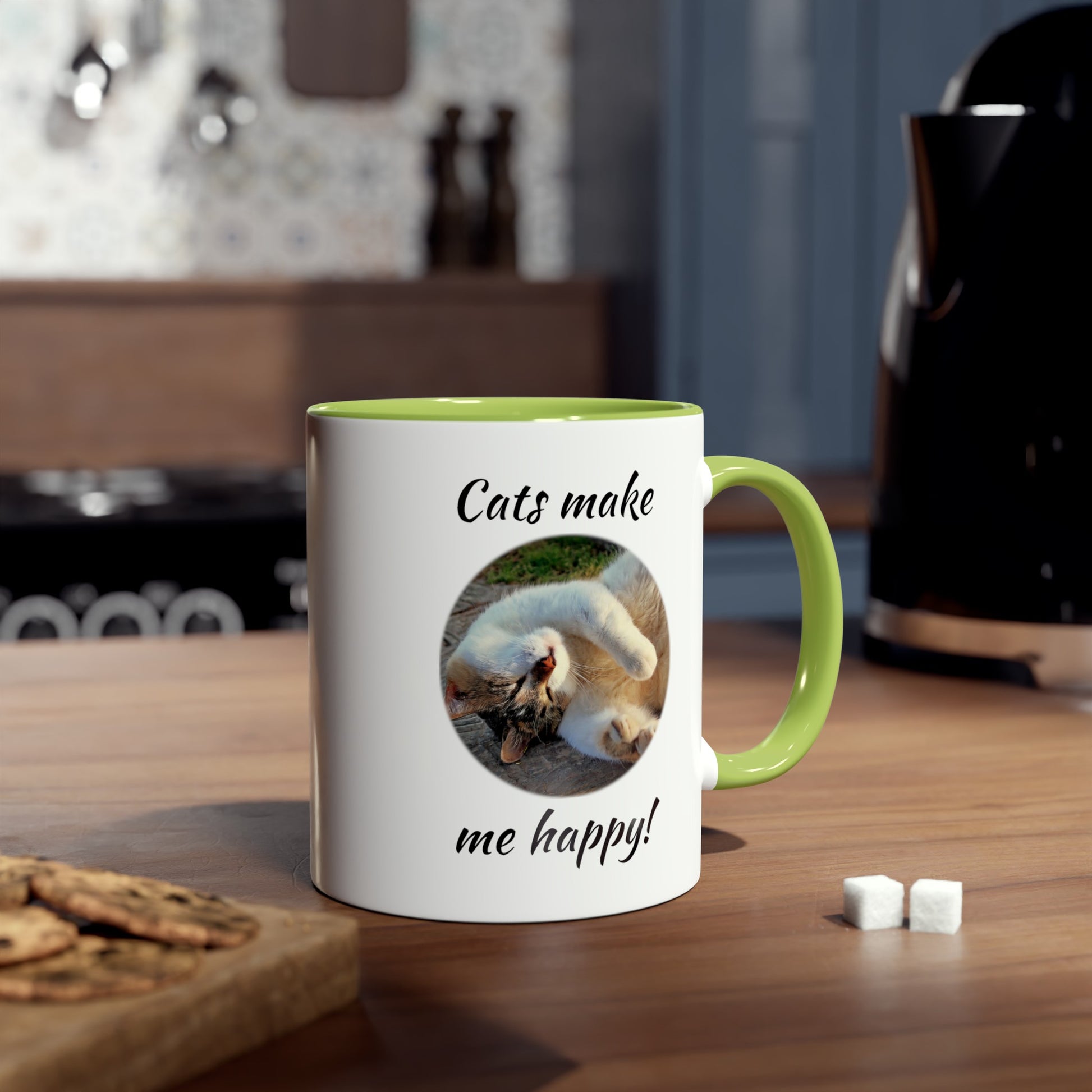 Cats make me happy, printed mugs for cat lovers