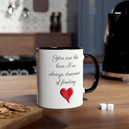 Finding love, printed coffee mugs for best friend