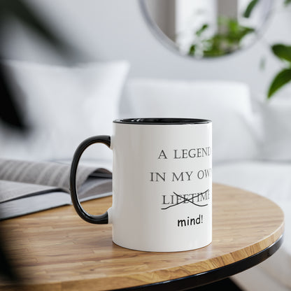 Legend in my own mind, printed mugs for boys