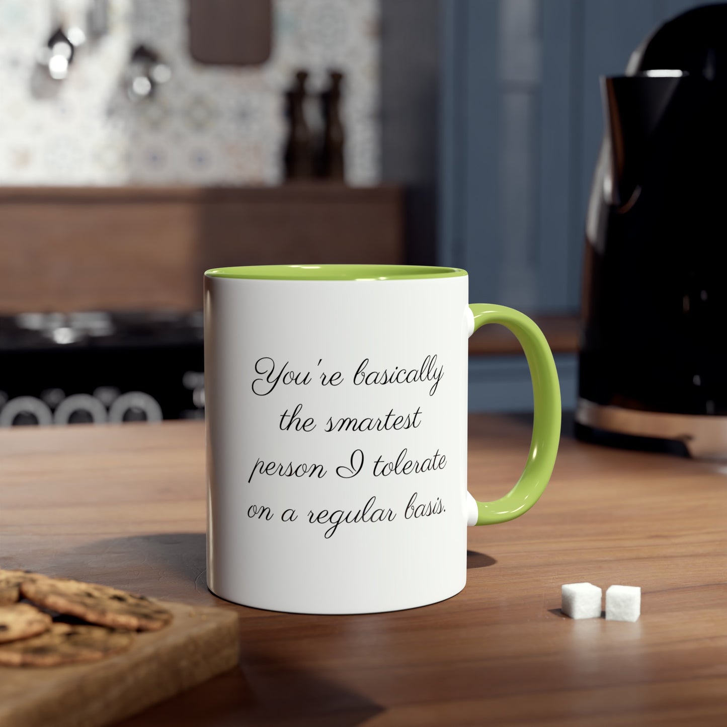 Smartest person I tolerate mug. Comedy gift ideas. Funny coffee mugs and tea mugs for girlfriends