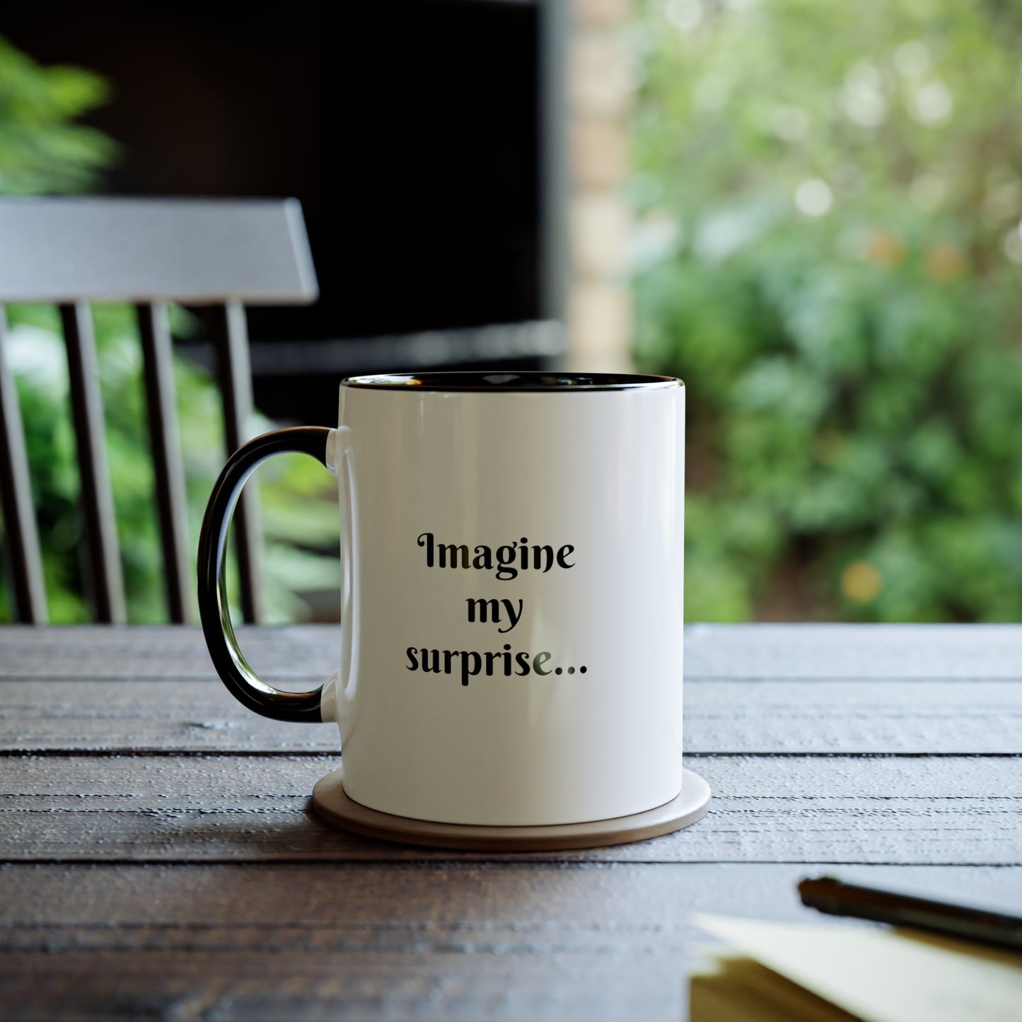 Imagine my surprise, novelty printed tea and coffee mugs, for best worker