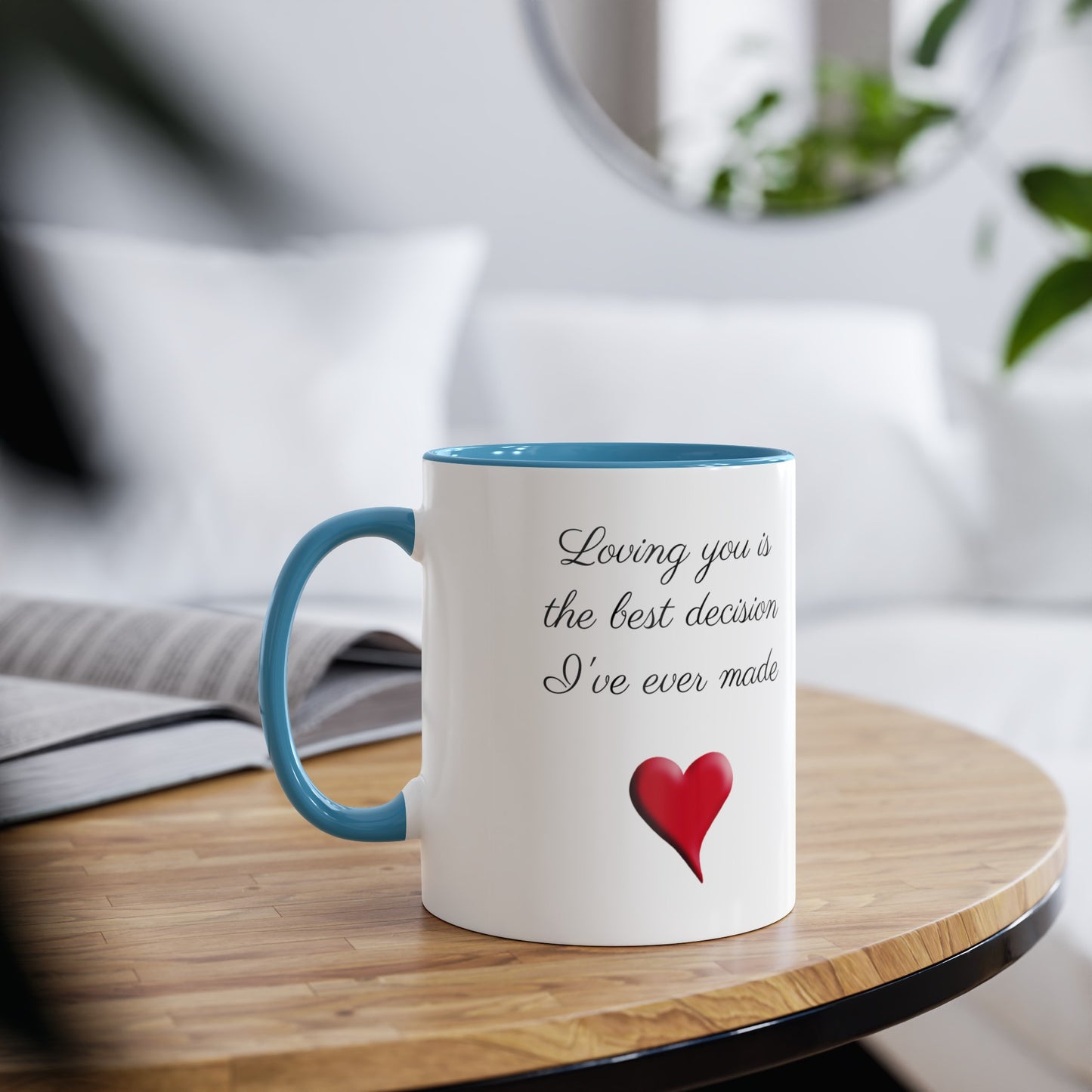 My best decision, gift mug. Tea mugs for gifts. Printed coffee mugs for presents. Gifts for her.