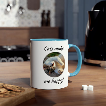 Cats make me happy, printed mugs for cat lady