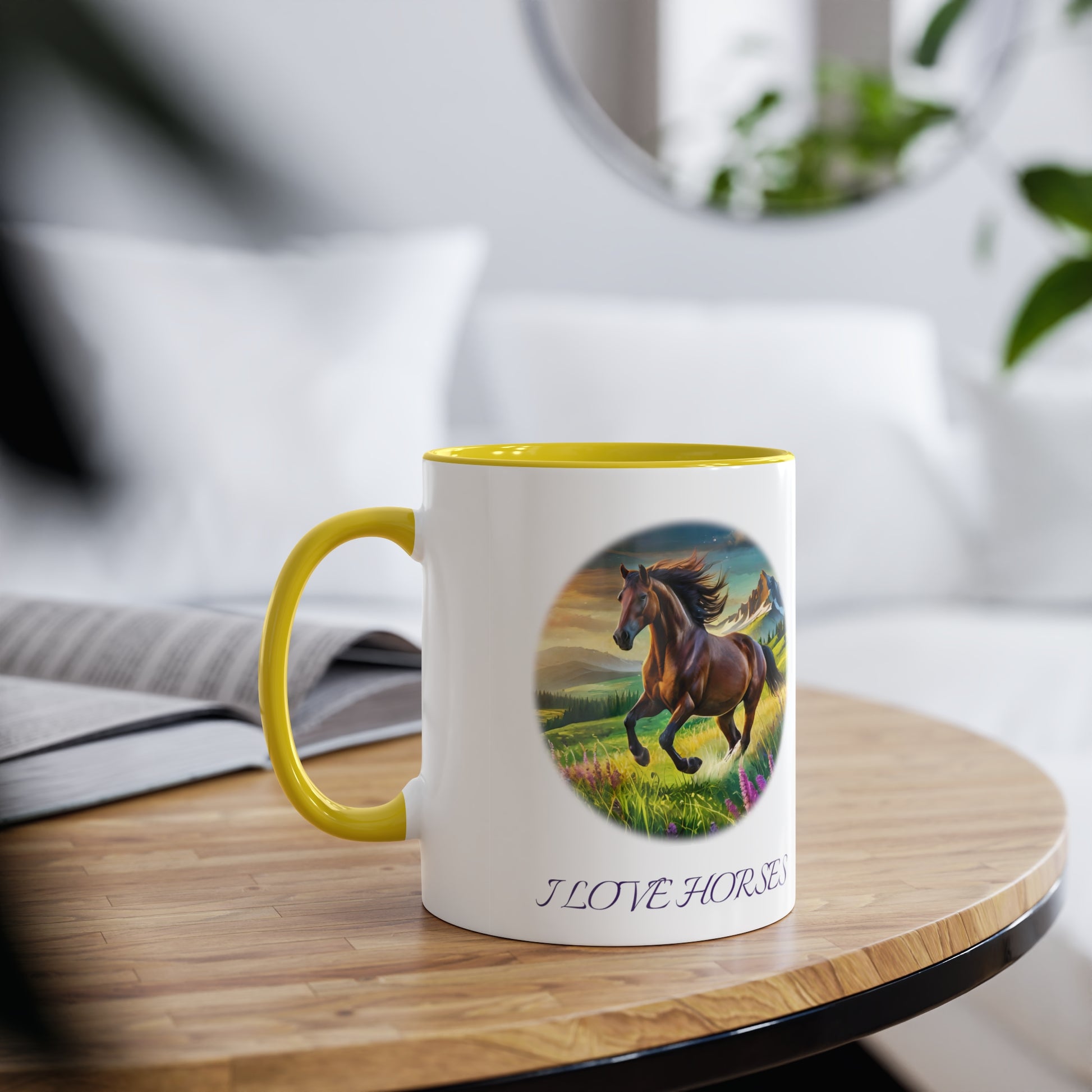 I Love Horses, printed coffee mugs for her