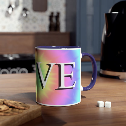 Pastel shades Love mugs. Coffee mugs for Valentine's Day gifts for tea addicts