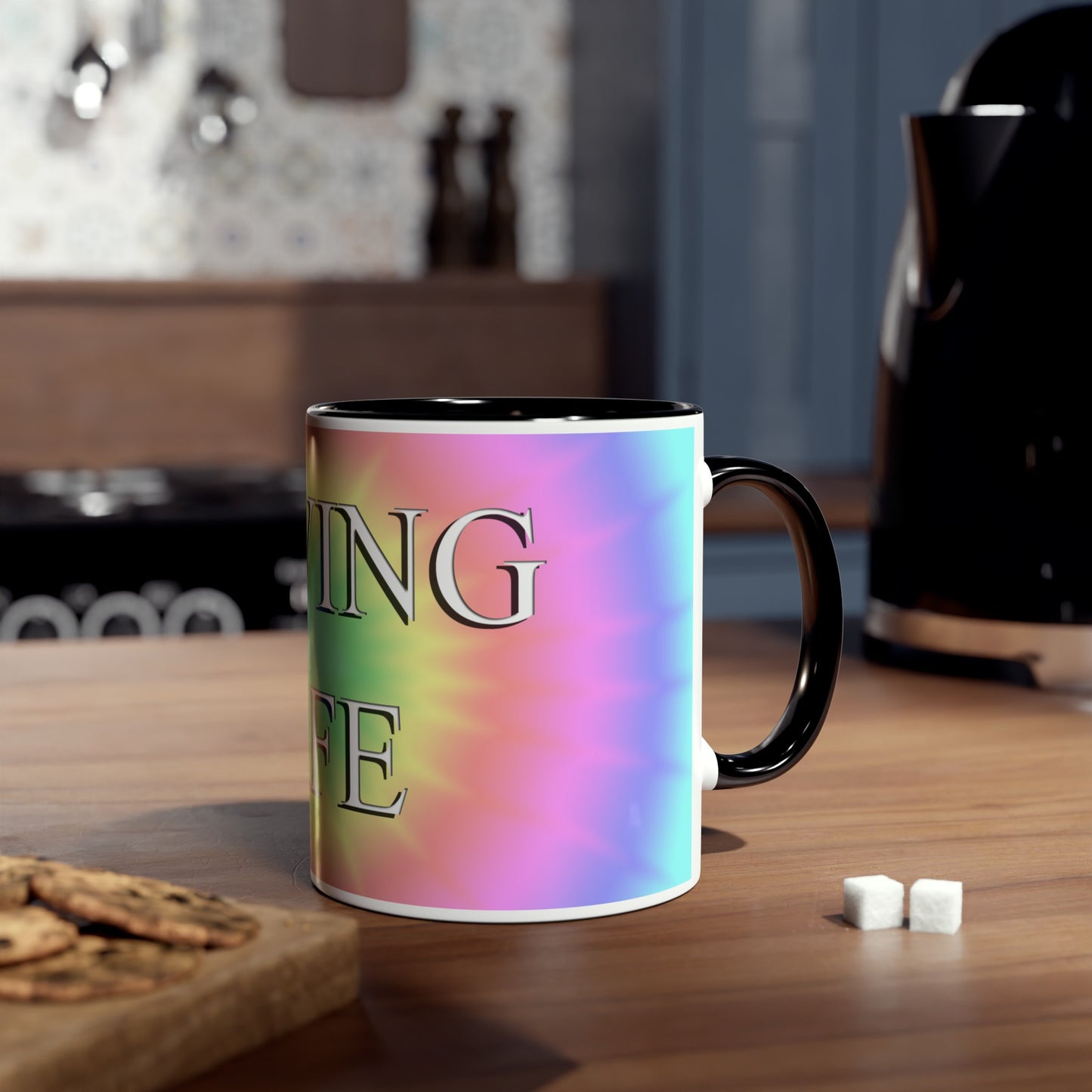 Loving Life, printed coffee mugs and tea mug, gifts for birthdays