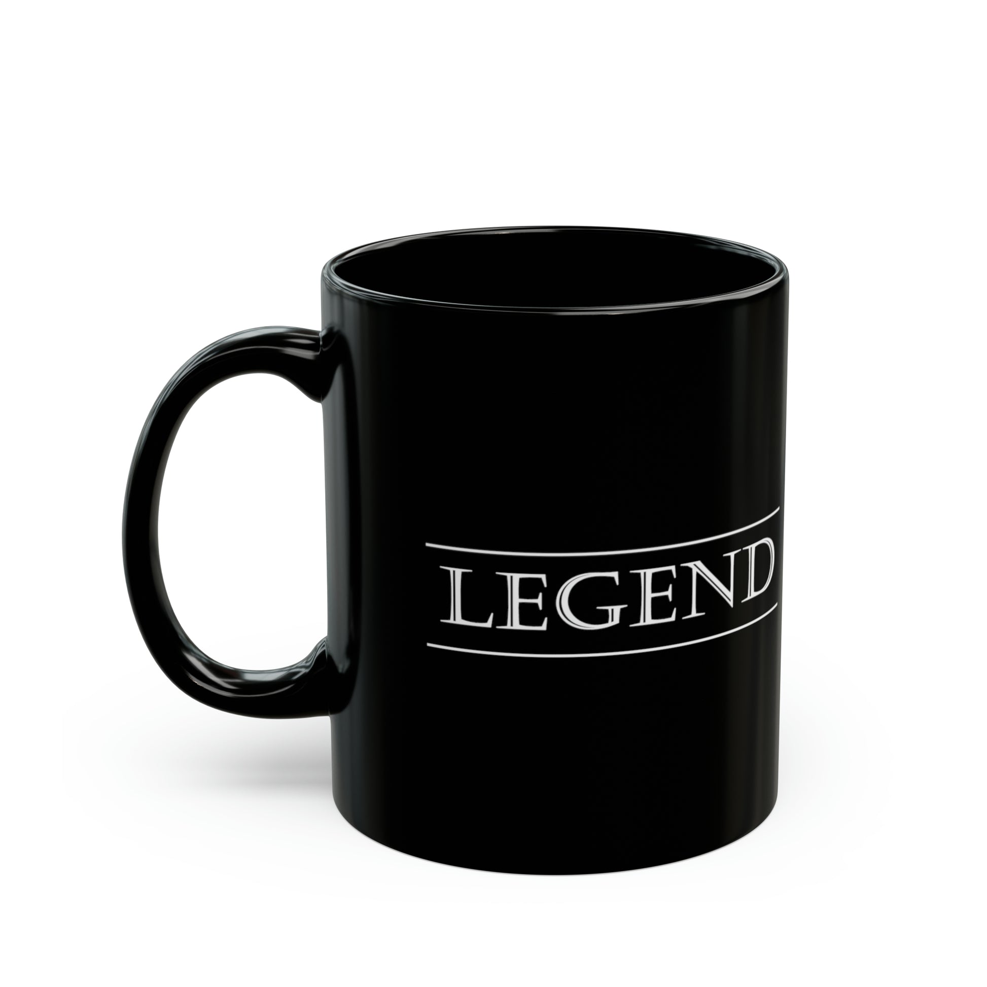 Legend, bold text printed coffee mugs. A gift for the legendary hot chocolate mug lover