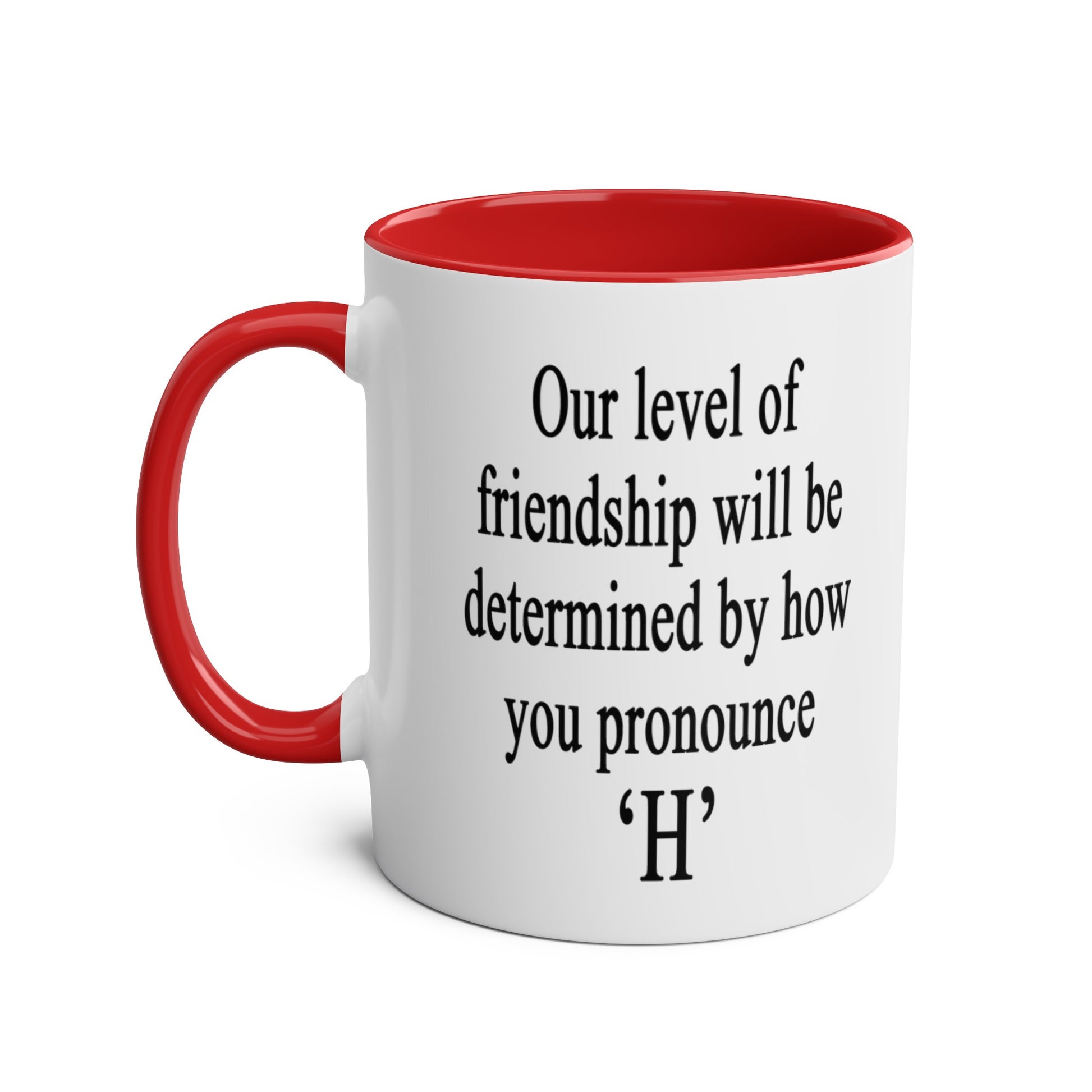 How to pronounce H. Novelty gifts and mugs for leaving presents