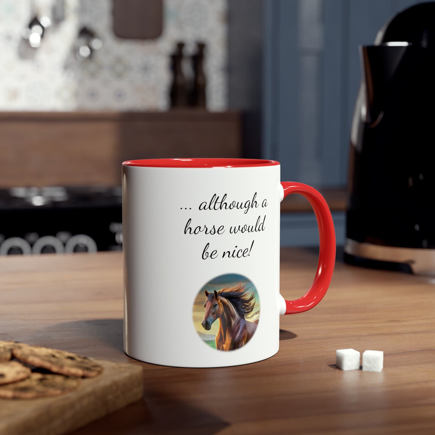 Trade for a horse. Printed gifts and funny mugs. Novelty presents for daughters