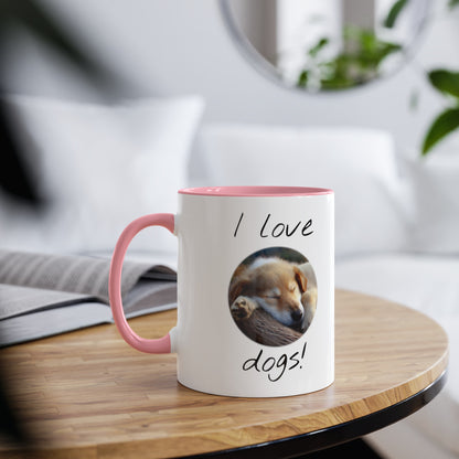 I Love Dogs, printed coffee mugs for him