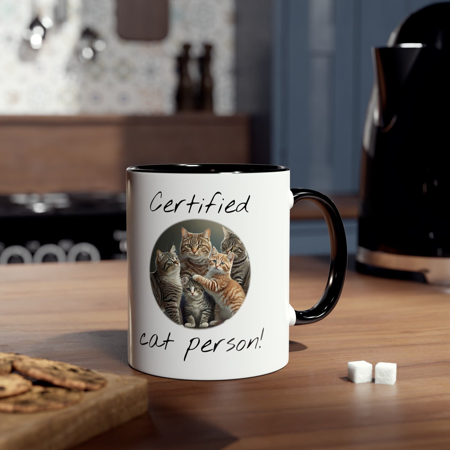 Certified cat person, printed mugs for vets