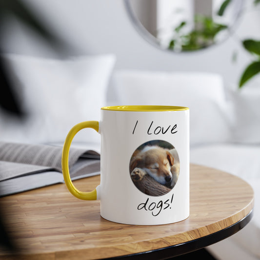 I Love Dogs, printed coffee mugs for dog lovers