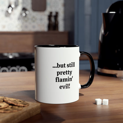 Lesser of two evils, printed coffee mugs. A novelty Tea mug gift for birthdays