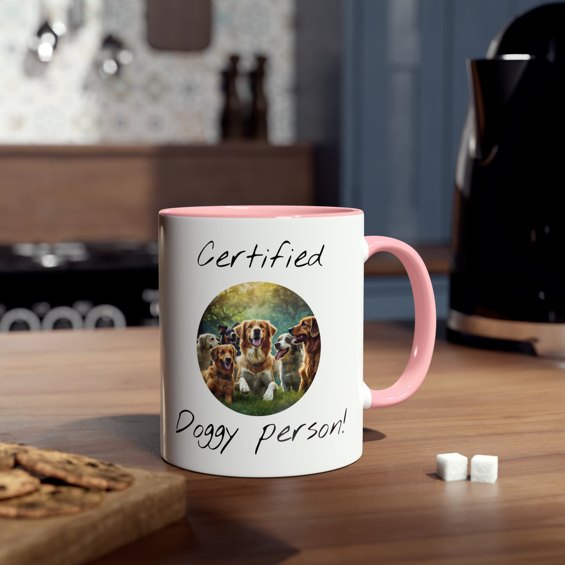 Certified doggy person, printed mugs for dog lovers