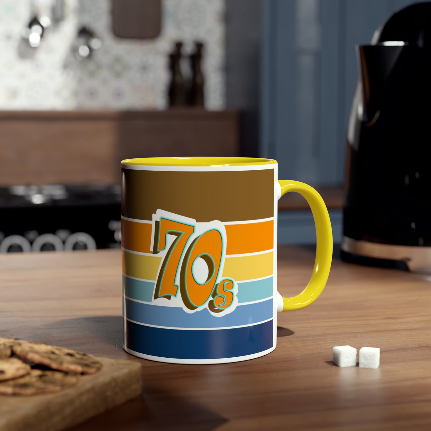 70s, printed mugs for retro lovers