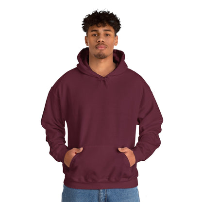 Burgundy hoodie with the slogan 'Beast Mode' on the back and right arm.