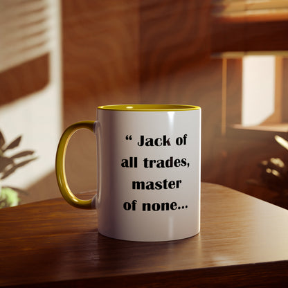 Jack of all trades printed mugs for tradeswomen