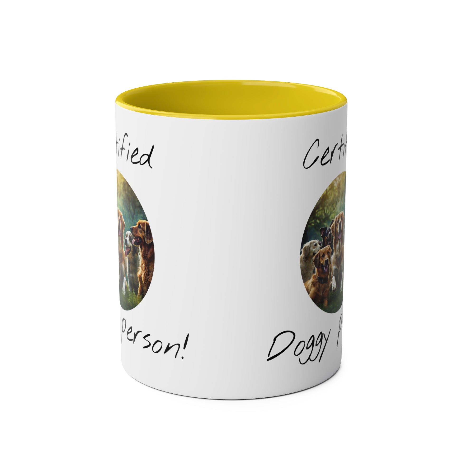 Certified doggy person, printed mugs for dog rescue