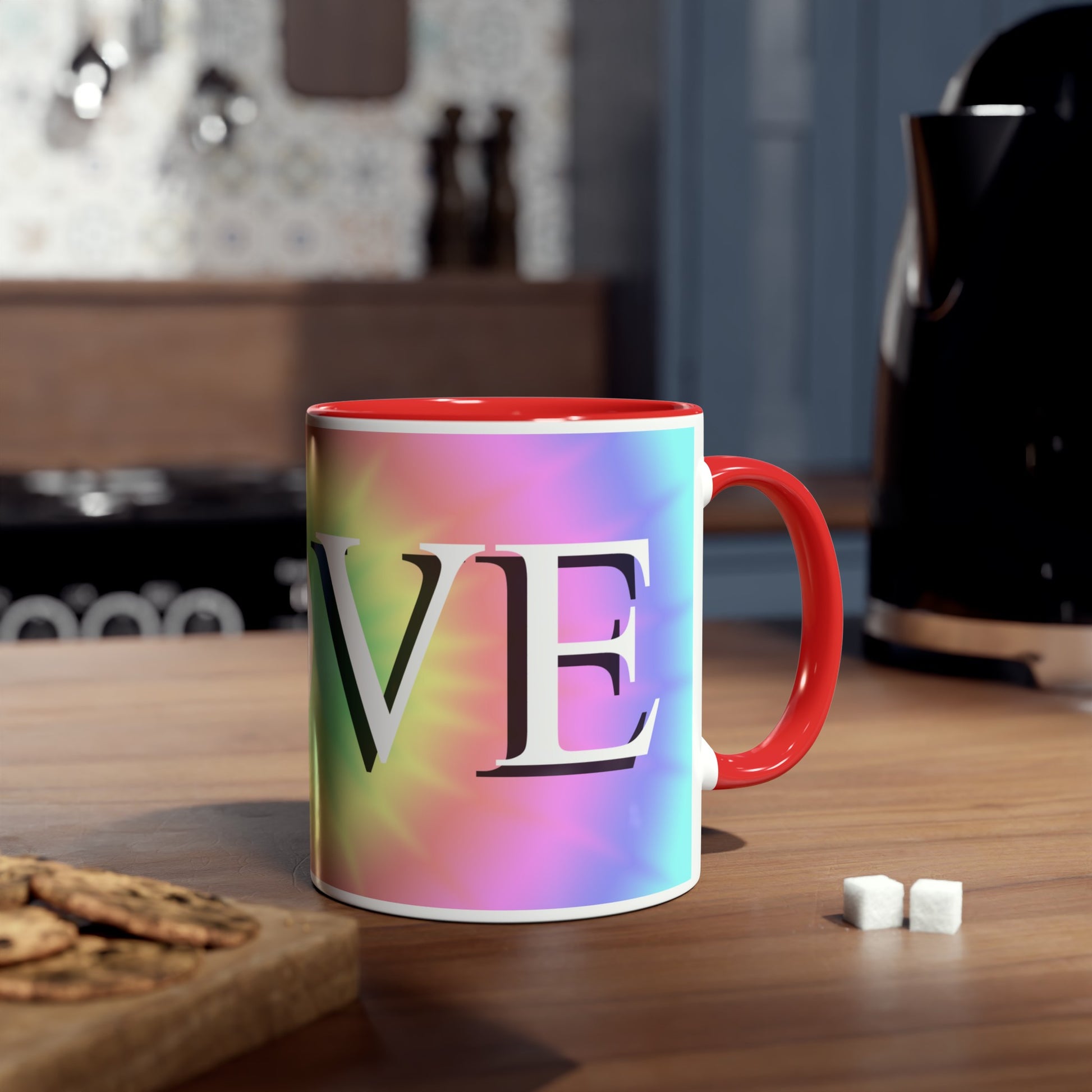 Pastel shades Love mugs. Coffee mugs for Valentine's Day gifts for her