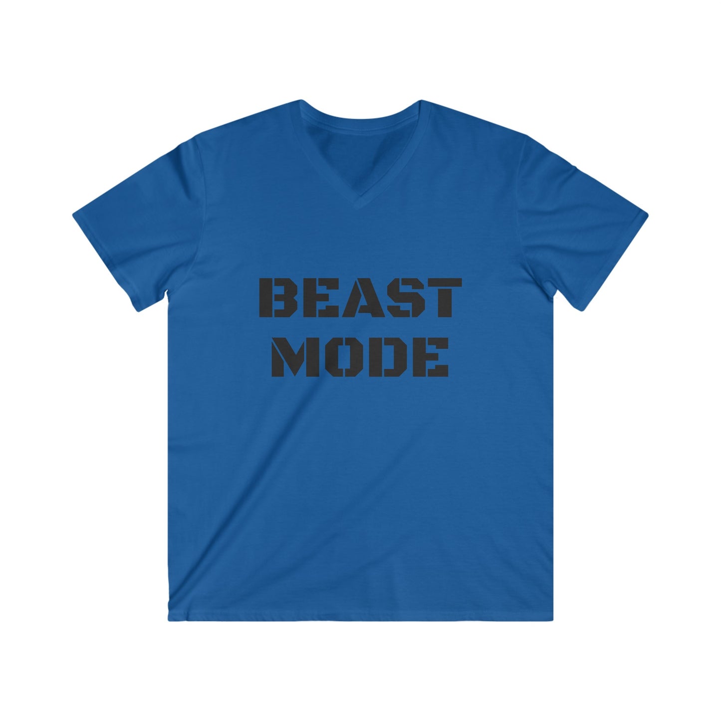 Blue Beast Mode T-shirt. Men's fitted gym shirts.