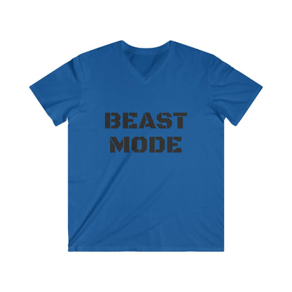 Blue Beast Mode T-shirt. Men's fitted gym shirts.