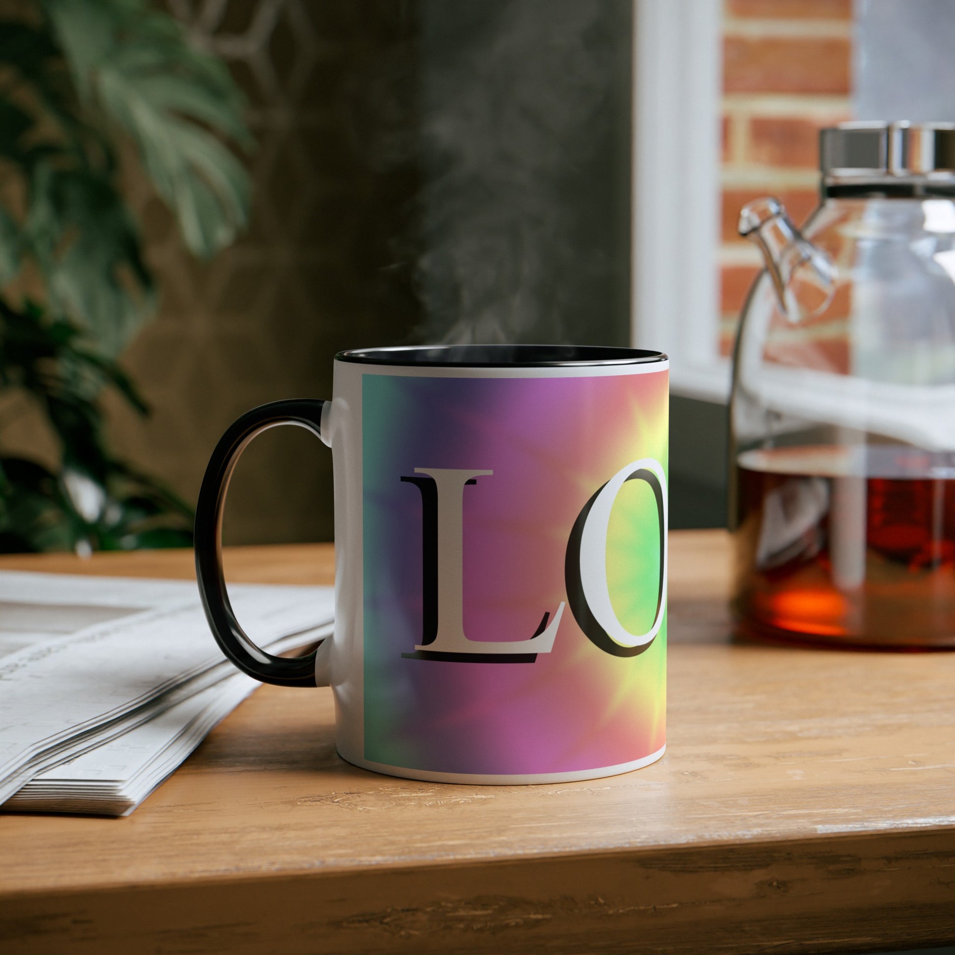 Pastel shades Love mugs. Coffee mugs for Valentine's Day gifts for your favourite brew