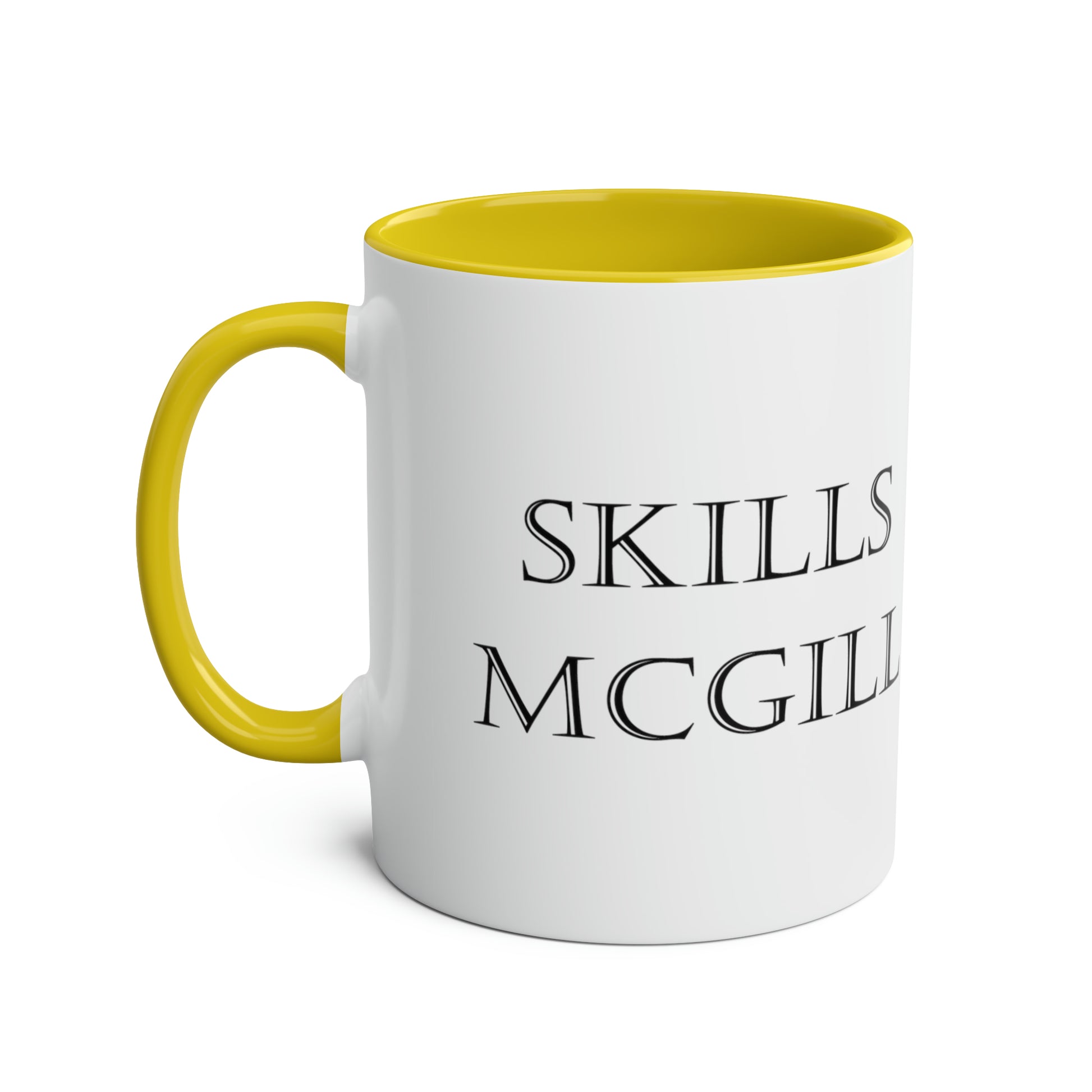 Skills McGill mug. Funny slogan mugs for banter. Cheap gift mugs. Tea mugs for leaving presents