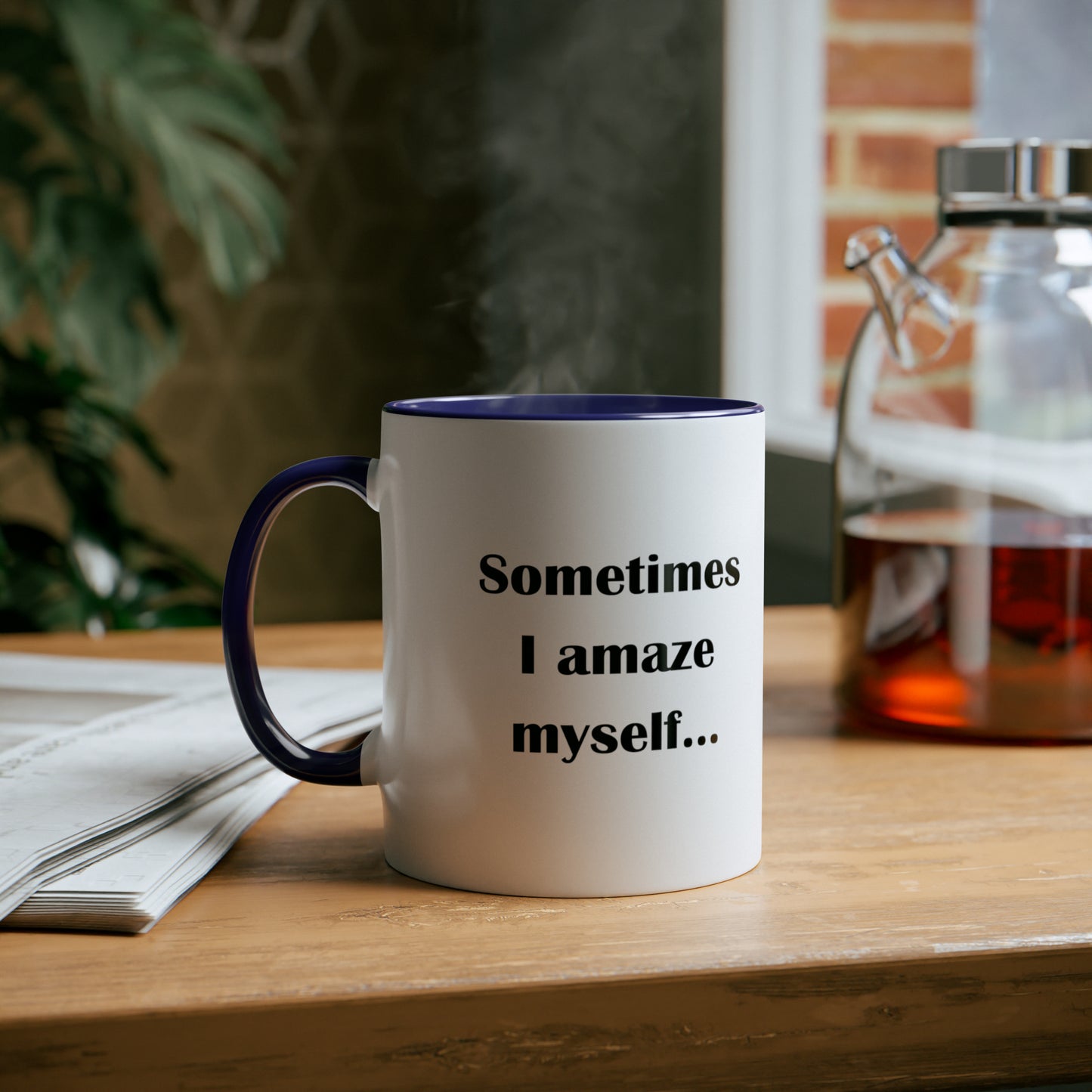 I amaze myself, novelty printed gift mugs for him