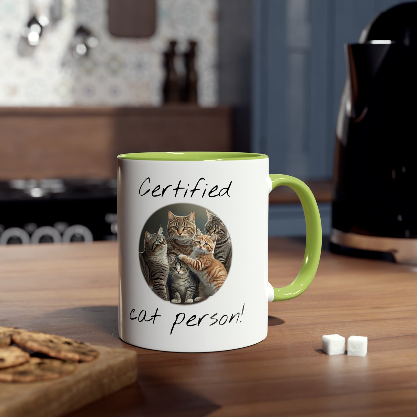 Certified cat person, printed mugs for cattery