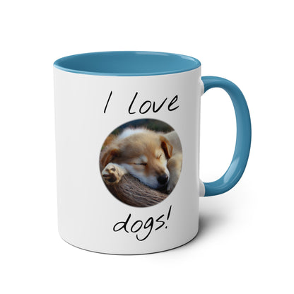 I Love Dogs, printed coffee mugs for birthday gifts