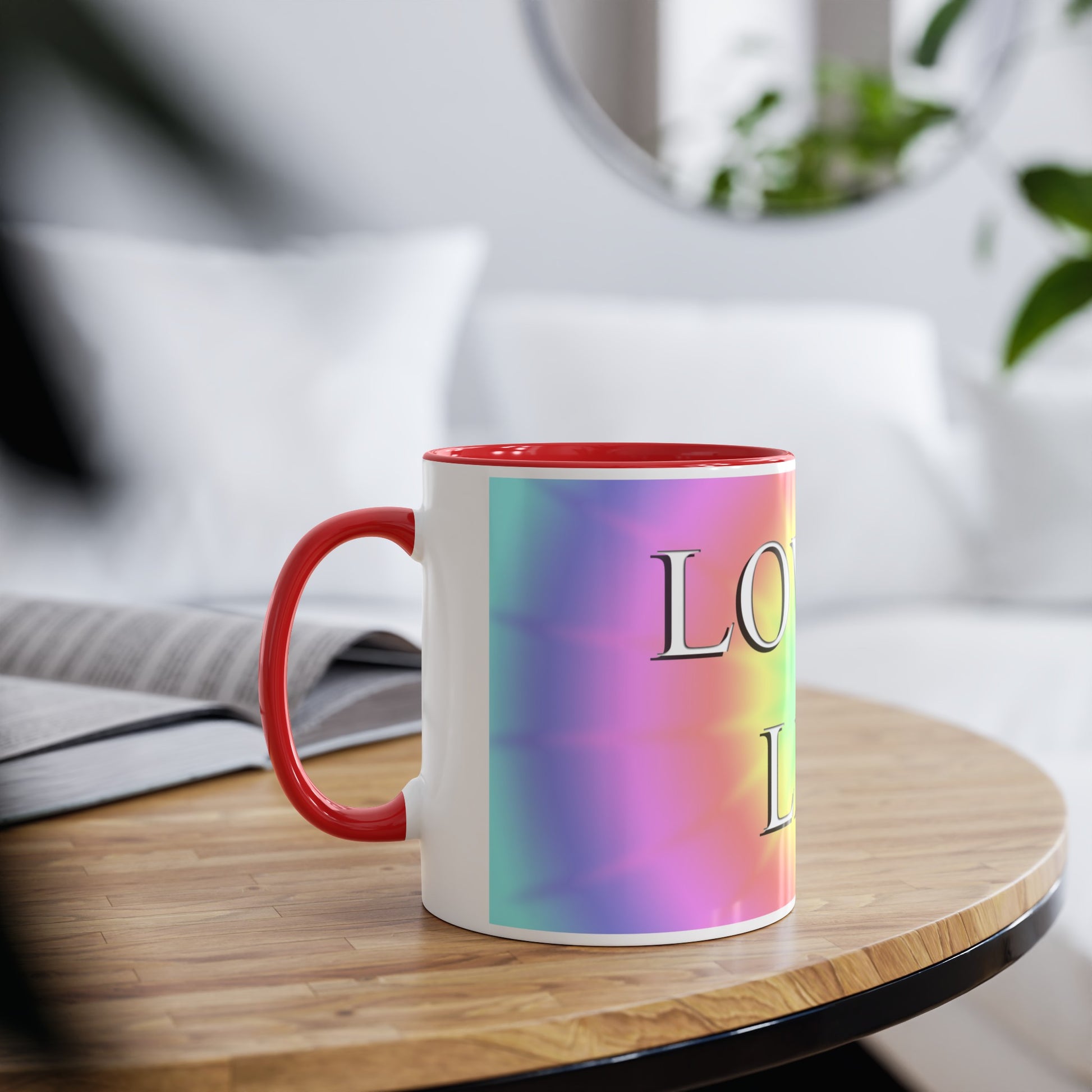 Loving Life, printed coffee mugs and tea mug, gifts for couples