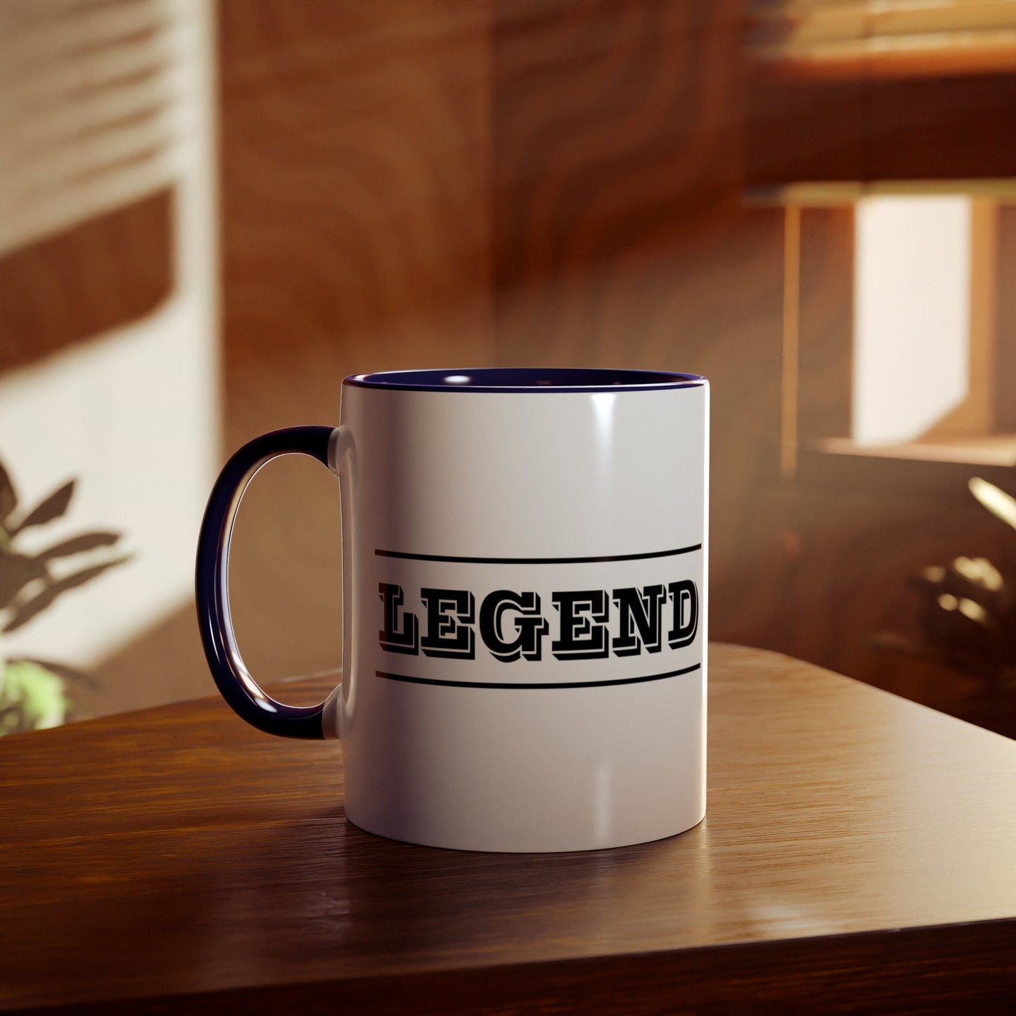 Legend, bold text printed coffee mugs. A novelty Tea mug gift for him