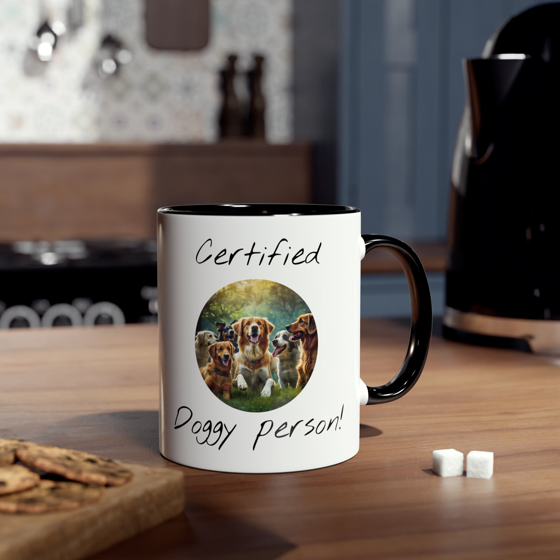 Certified doggy person, printed mugs for kennels