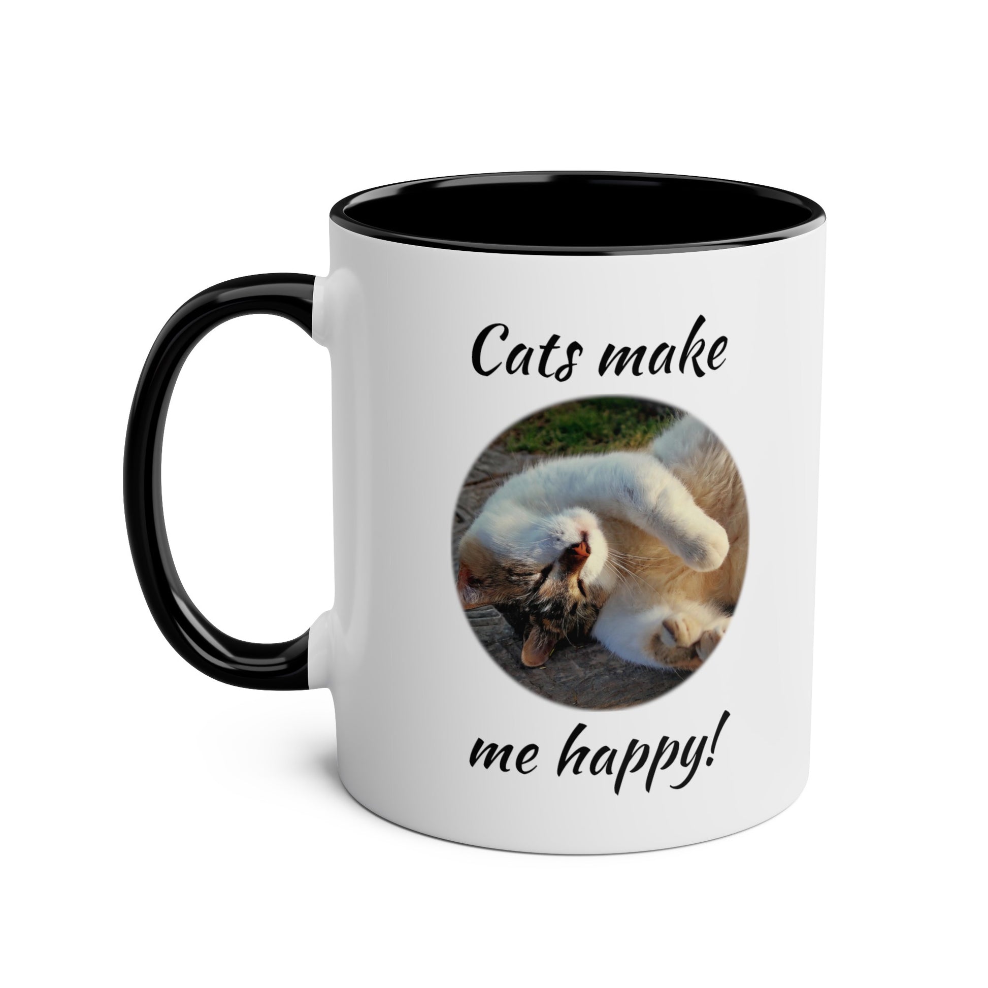 Cats make me happy, printed mugs for animal gifts