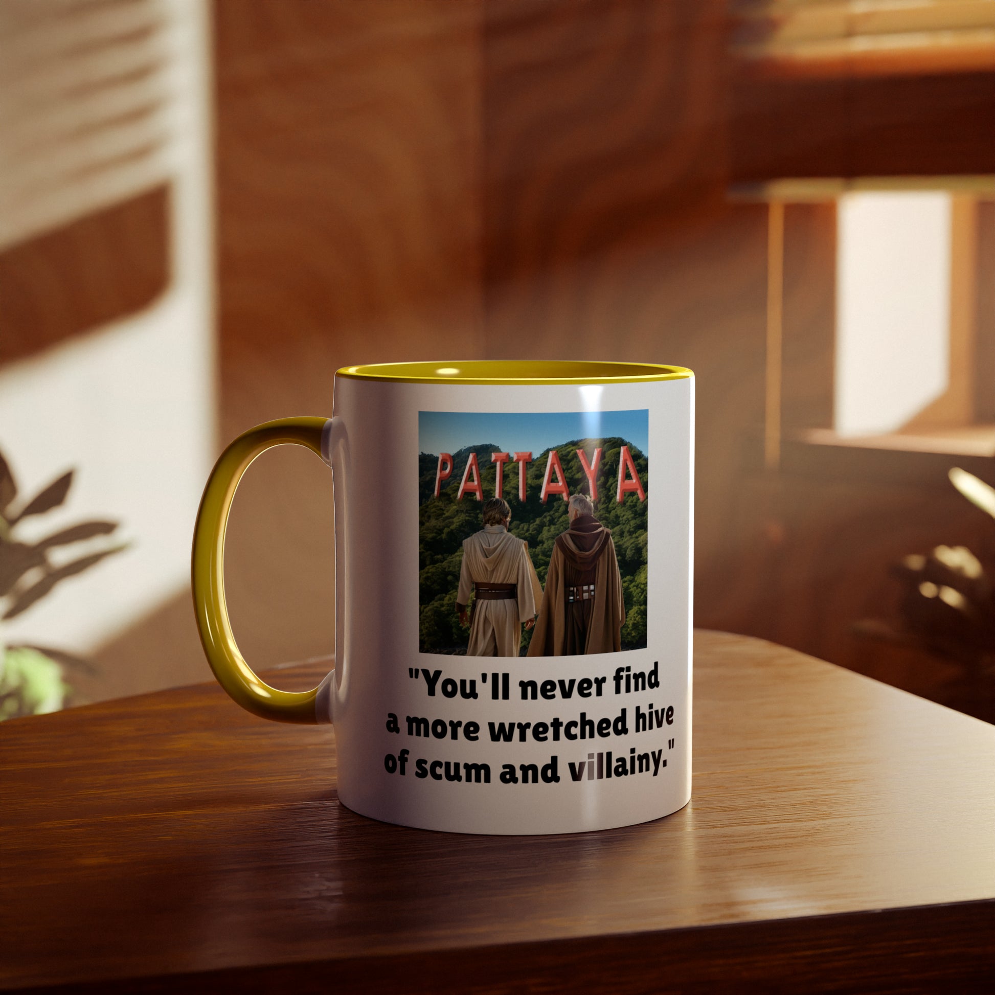 Pattaya soi 6 mug. Star Wars theme mug. Novelty Star Wars gifts. Thailand gifts for Pattaya lady bar fans