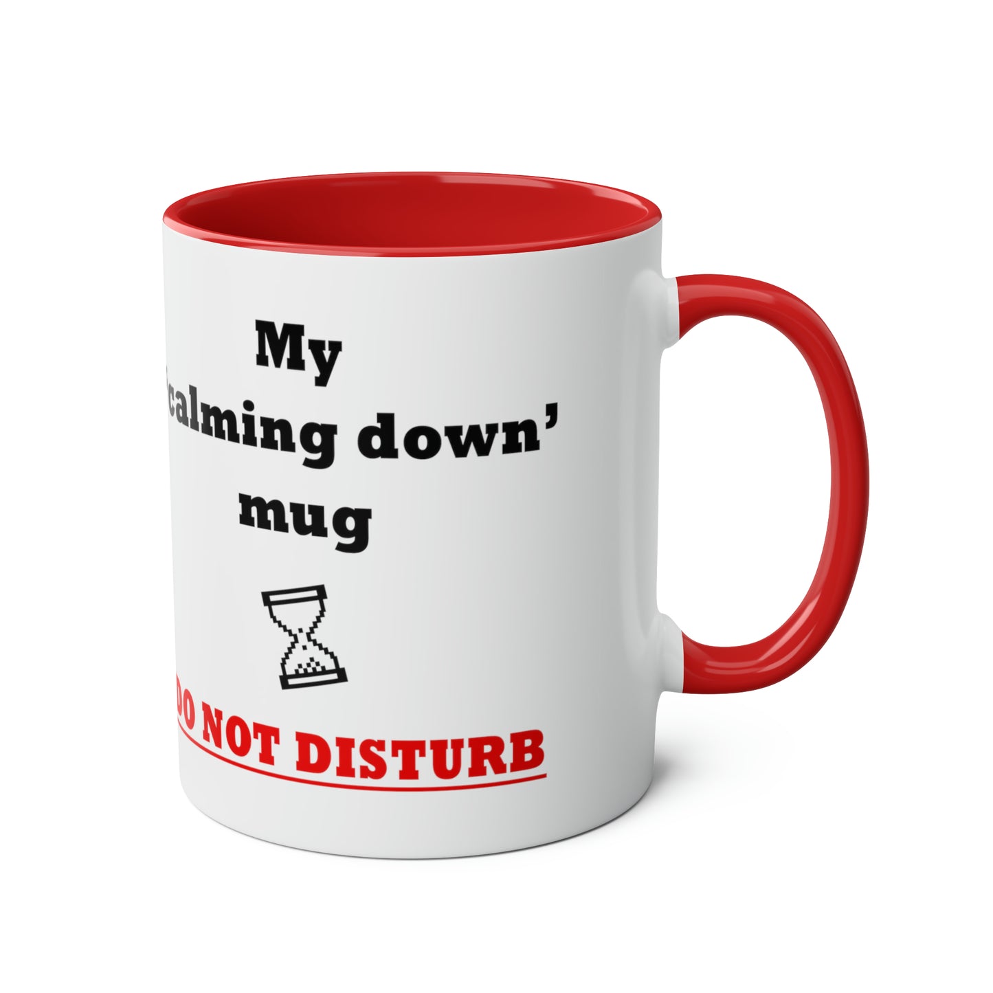 Calm down, gift mug. Novelty Tea mugs for gifts. Printed coffee mugs for presents. Funny gifts for the highly-strung.