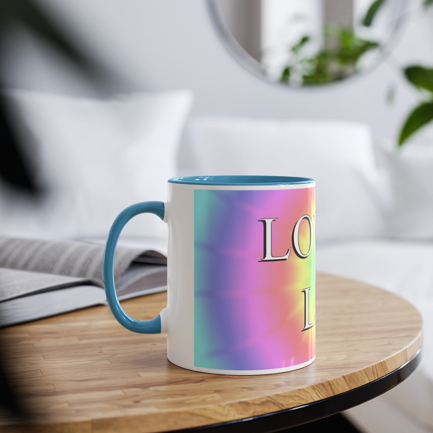 Loving Life, printed coffee mugs and tea mug, gifts for girls