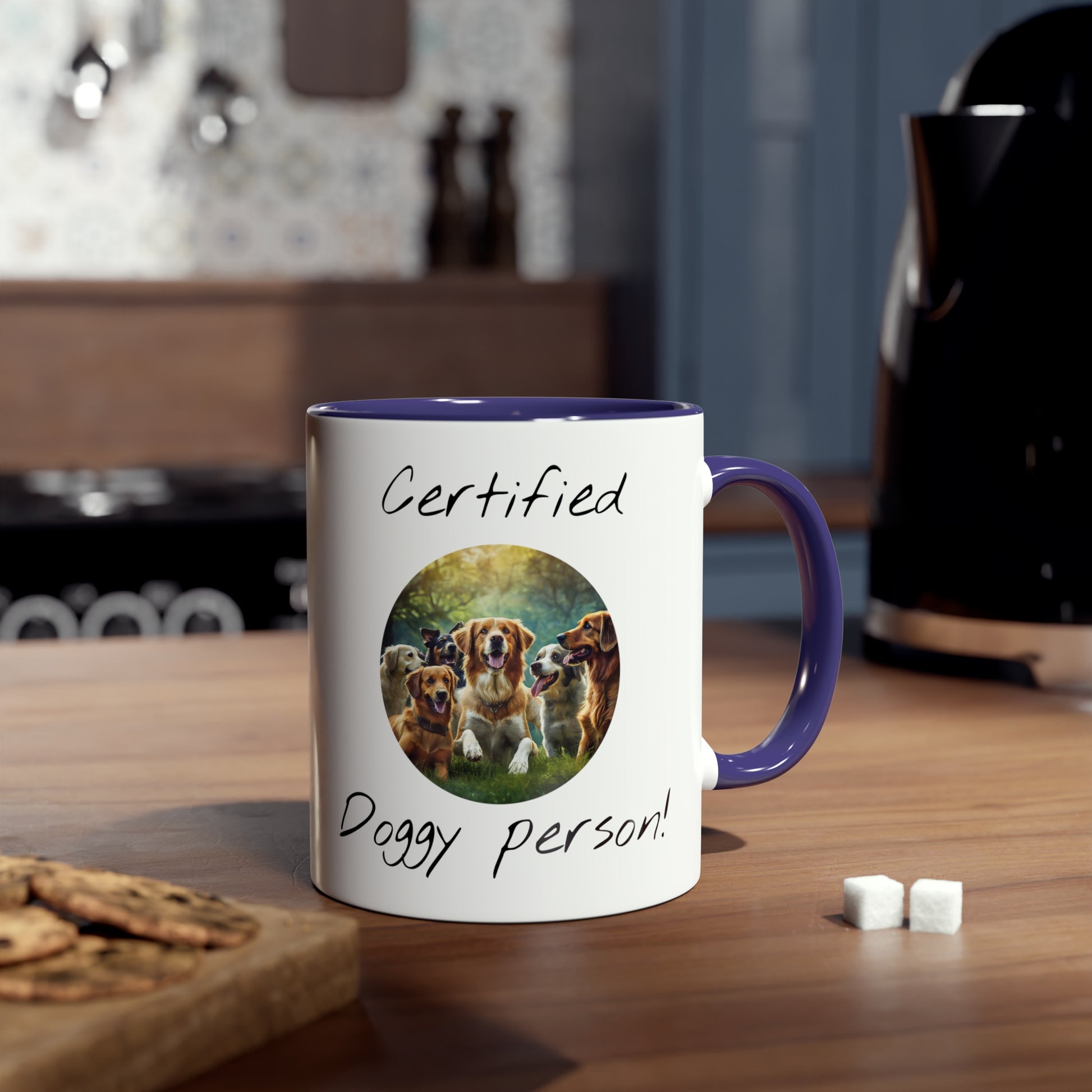 Certified doggy person, printed mugs for dog owners