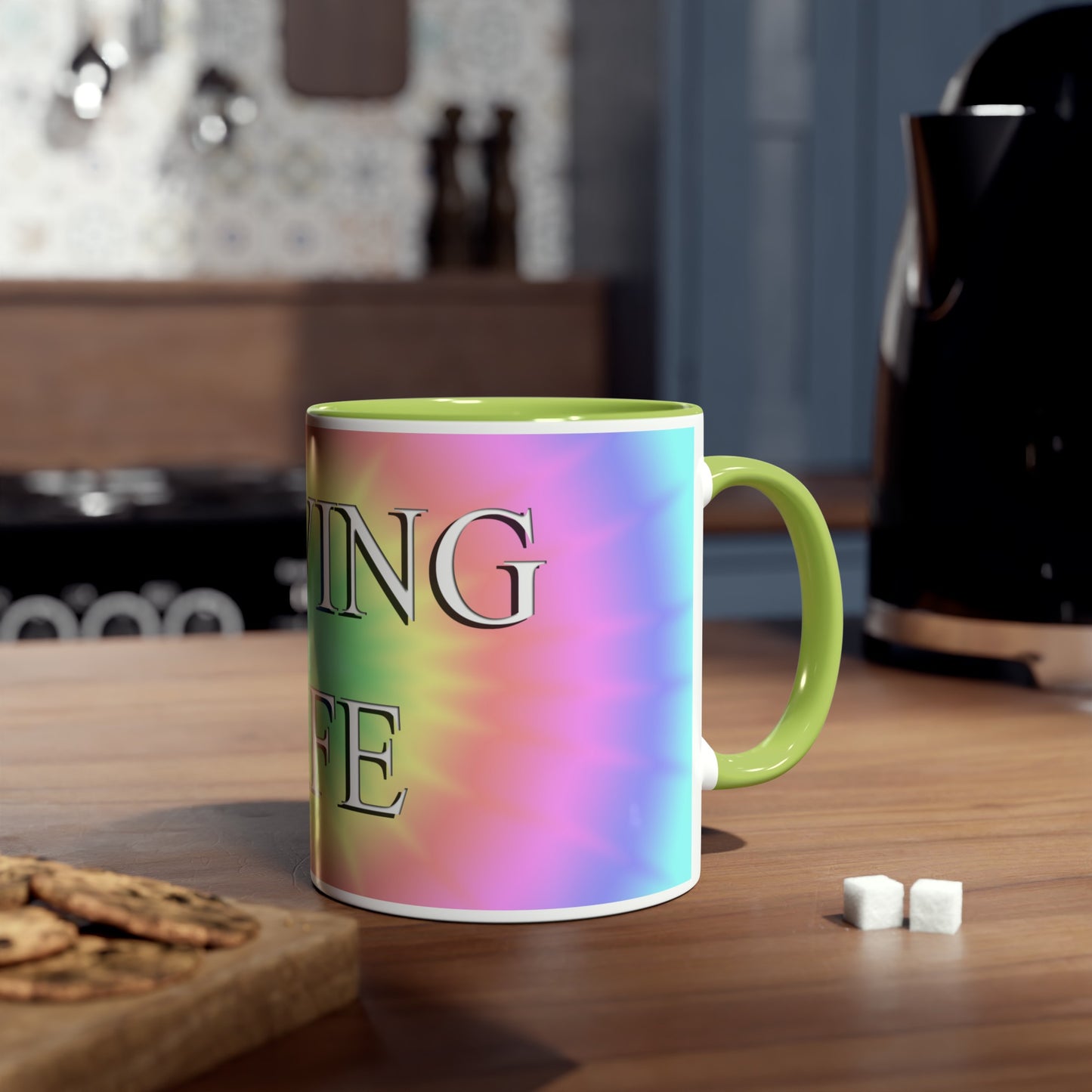 Loving Life, printed coffee mugs and tea mug, gifts for girlfriend