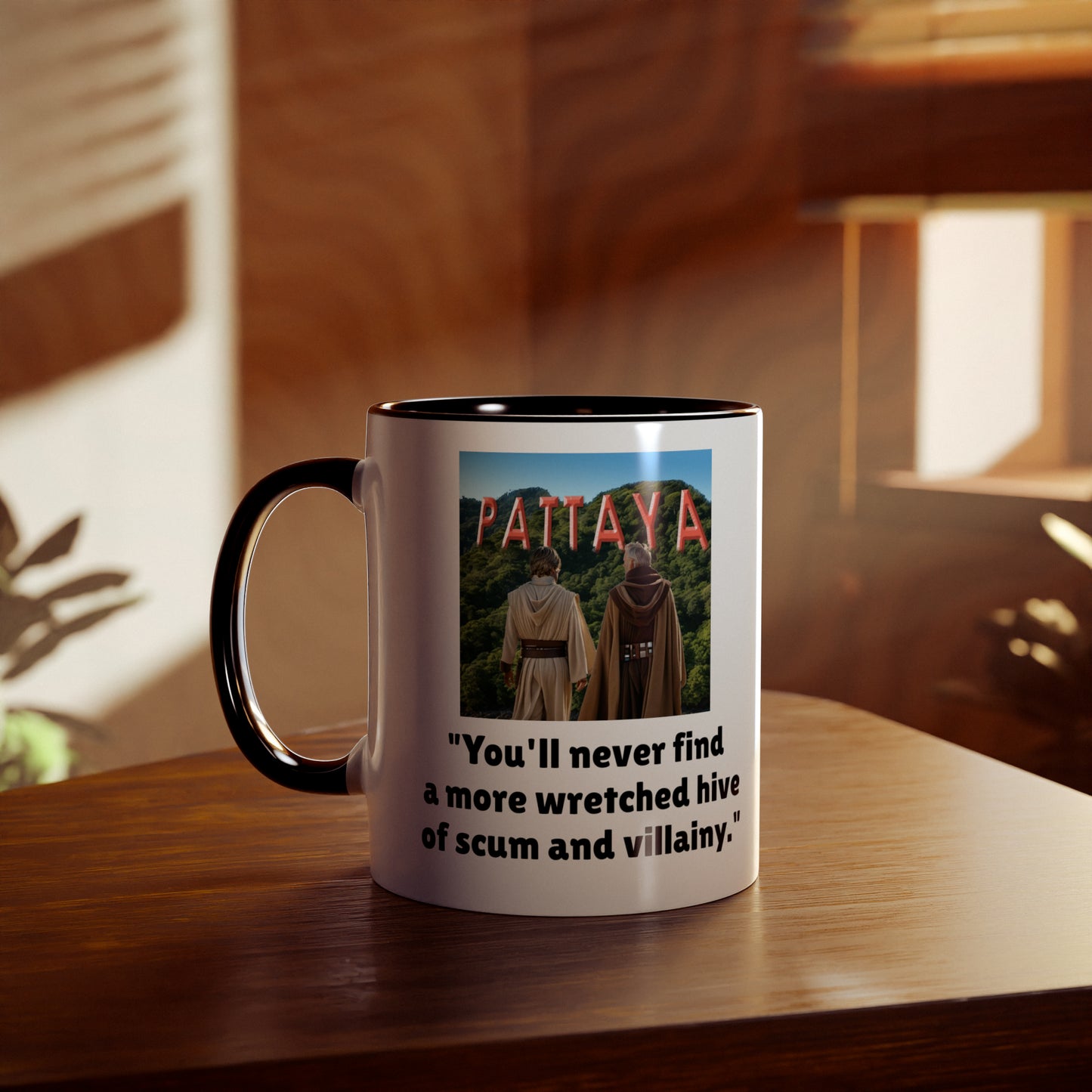 Pattaya soi 6 mug. Star Wars theme mug. Novelty Star Wars gifts. Thailand gifts for Pattaya lovers