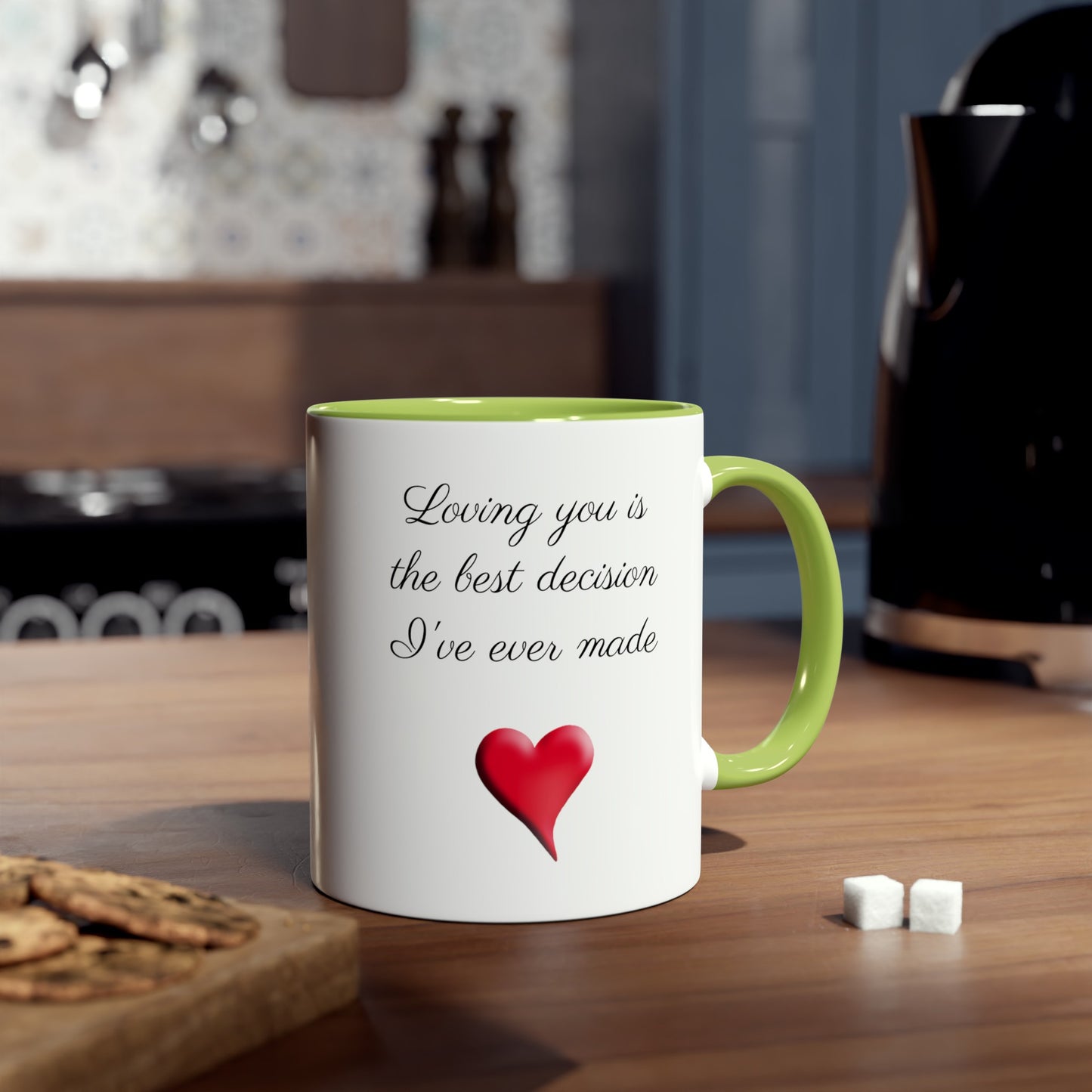 My best decision, gift mug. Tea mugs for gifts. Printed coffee mugs for presents. Gifts for Mother's Day